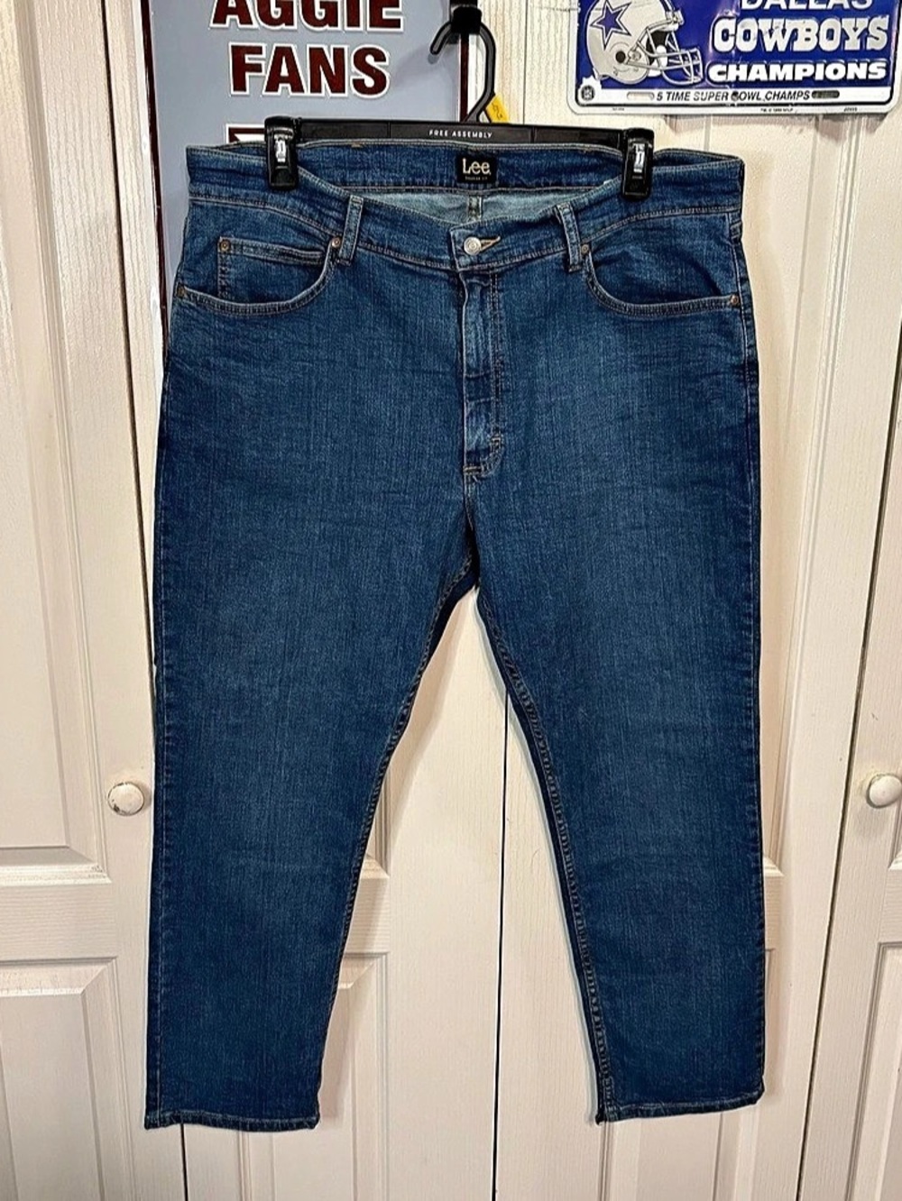 Lee Regular Fit Straight Leg Jeans Blue Waist 40 Good